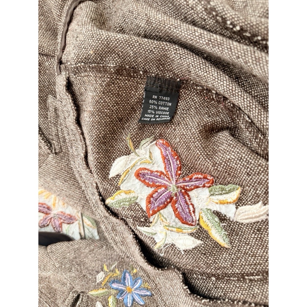 Vintage Contrived Clash Women's Embroidered Blazer Jacket Boho Western Size 10 - Picture 9 of 10